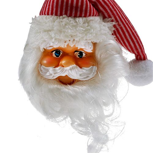 Floristik24 Colgante navideño cabeza de Papá Noel 14cm, 20cm 2uds