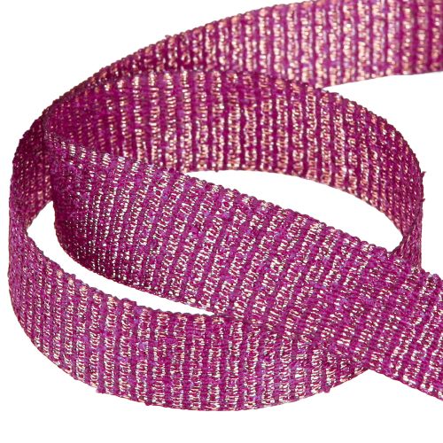 Artículo Cinta navideña con hilos dorados cinta de regalo Erika 25mm 20m