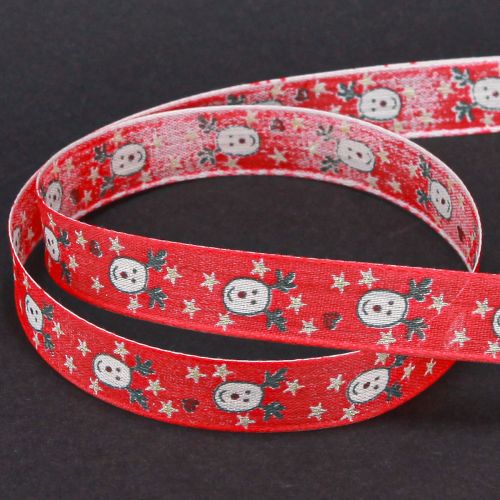 Artículo Cinta navideña con reno cinta decorativa roja 15mm 18m