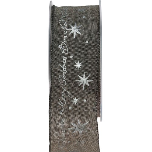 Floristik24 Cinta navideña cinta de regalo Navidad marrón 40mm 20m