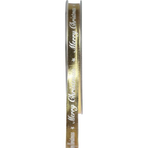 Cinta navideña Cinta Feliz Navidad Oro Blanco 10mm 20m