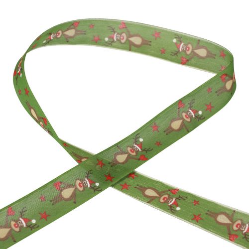 Artículo Cinta navideña reno cinta navideña verde 25mm 20m