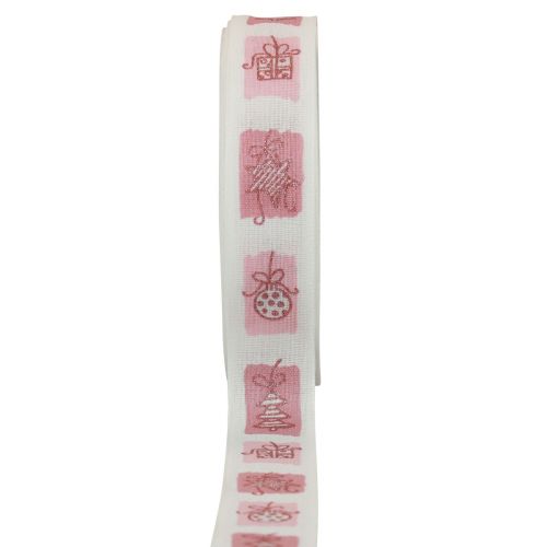Cinta navideña Cinta rosa Navidad 25mm 18m