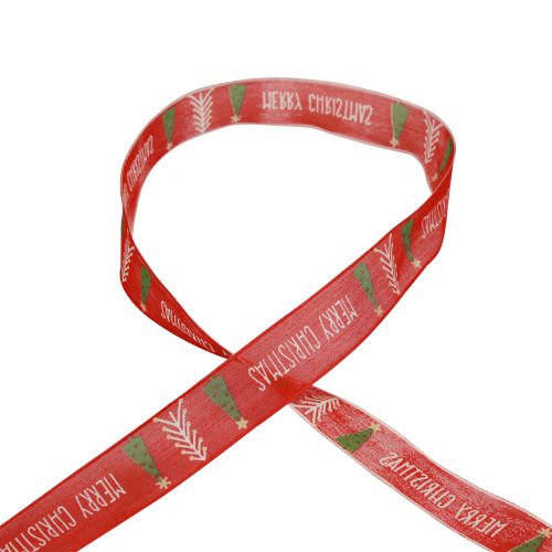 Artículo Cinta de regalo, Cinta navideña, Cinta navideña Feliz Navidad 25mm 18m