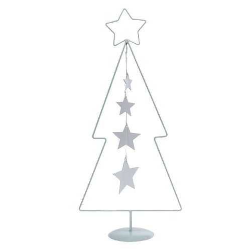 Floristik24 Árbol de Navidad de metal blanco H53.5cm