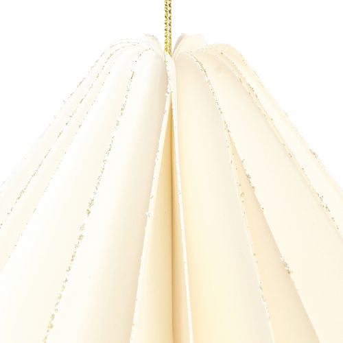 Artículo Arbol de navidad abeto de papel para colgar blanco 40cm 2ud