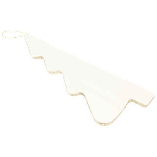 Artículo Arbol de navidad abeto de papel para colgar blanco 40cm 2ud