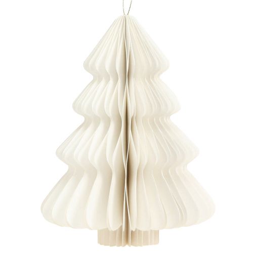 Artículo Árbol de Navidad papel Navidad blanco plata 20cm 5ud