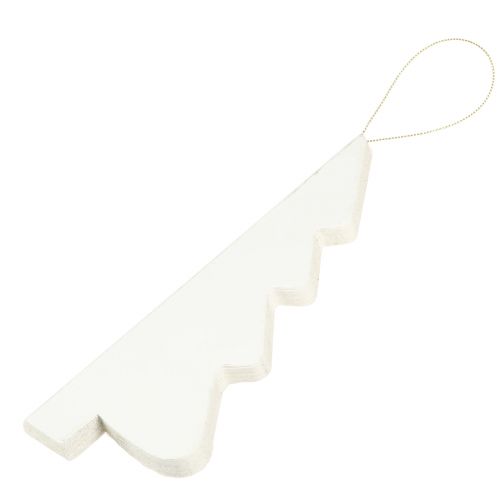 Artículo Árbol de Navidad papel Navidad blanco plata 20cm 5ud