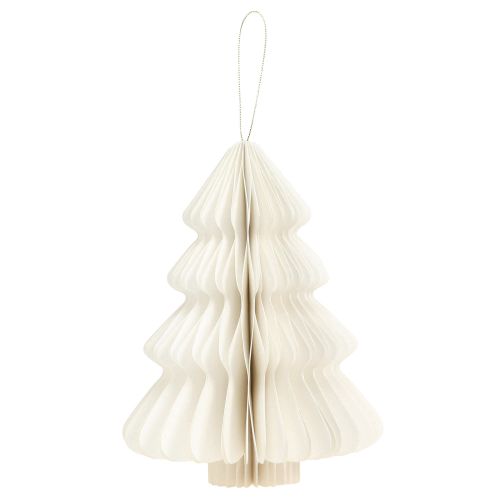 Artículo Árbol de Navidad papel Navidad blanco plata 20cm 5ud