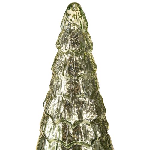 Floristik24 Árbol de Navidad con iluminación LED vintage verde dorado 38cm
