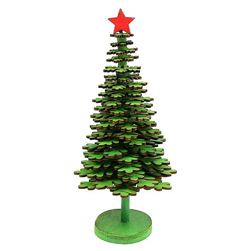 Floristik24 Árbol de Navidad copos de nieve verde 25cm