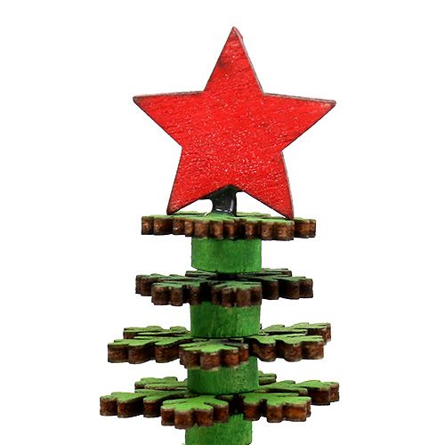 Floristik24 Árbol de Navidad copos de nieve verde 25cm