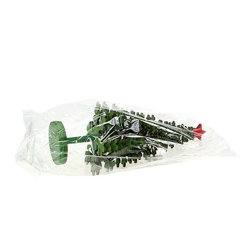 Floristik24 Árbol de Navidad copos de nieve verde 25cm