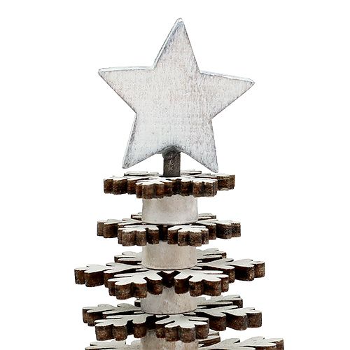Floristik24 Árbol de navidad copos de nieve blanco 25cm