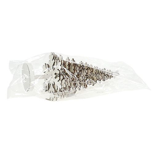 Floristik24 Árbol de navidad copos de nieve blanco 25cm