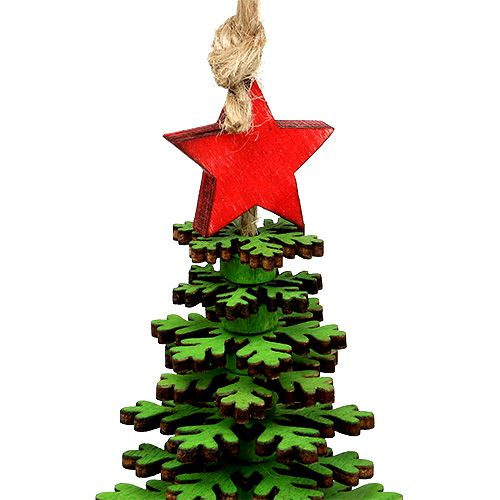 Floristik24 Árbol de Navidad para colgar verde 14cm