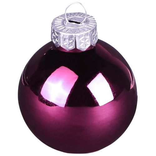 Artículo Bolas de árbol de Navidad de vidrio Berry Mix Ø6cm 24 piezas
