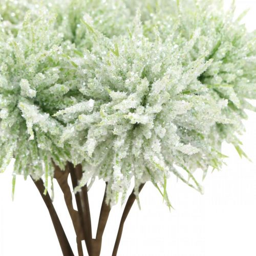 Floristik24 Flores navideñas flores artificiales brillantes Navidad verde en un ramo 4pcs