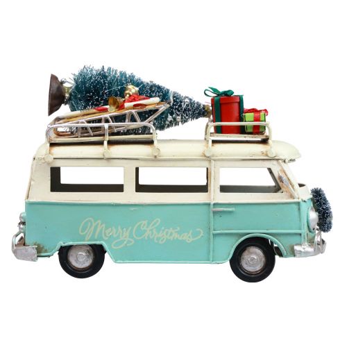 Artículo Autobús navideño Coche navideño decoración vintage metal 17cm 1 pieza