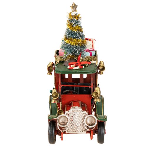 Artículo Decoración navideña para coche Coche navideño vintage rojo 15×7×16cm