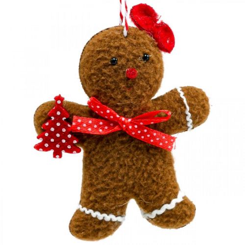 Floristik24 Adorno navideño hombre de pan de jengibre colgante Al.9/10,5cm 3uds