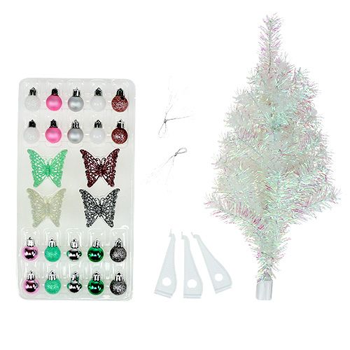 Floristik24 Decoración Navideña Mini Árbol Multicolor 43cm