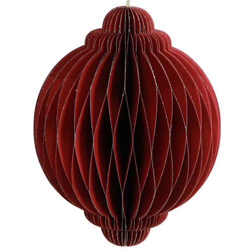Papel decorativo navideño Adornos para árboles de Navidad Burdeos Al. 20 cm