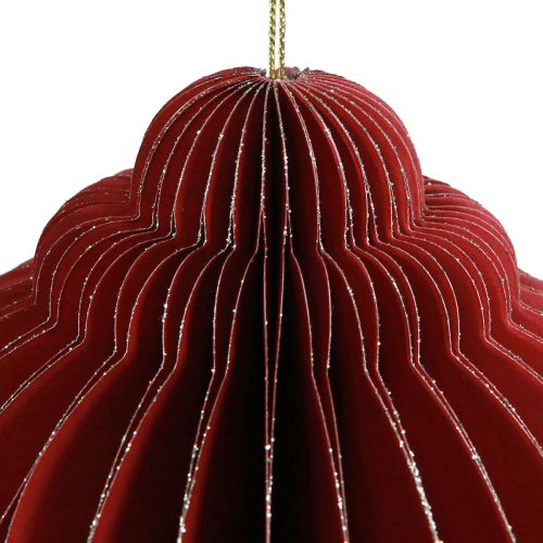 Artículo Papel decorativo navideño Adornos para árboles de Navidad Burdeos Al. 20 cm