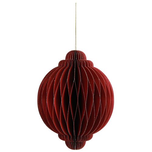 Artículo Papel decorativo navideño Adornos para árboles de Navidad Burdeos Al. 20 cm