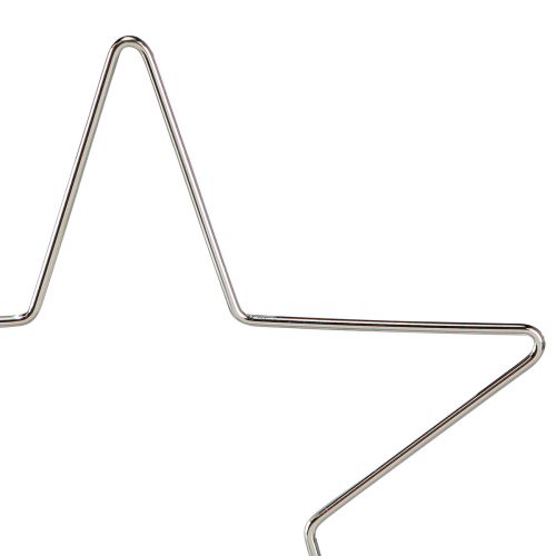 Artículo Estrellas decorativas navideñas para colgar metal plateado 20cm 6uds
