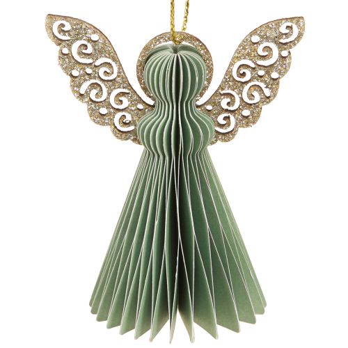 Artículo Decoración navideña de papel Adornos para árboles de Navidad menta 6cm 12 piezas