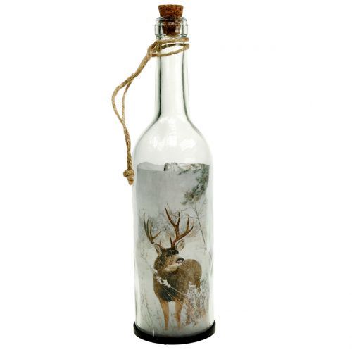 Floristik24 Botella decorativa navideña con iluminación 30cm