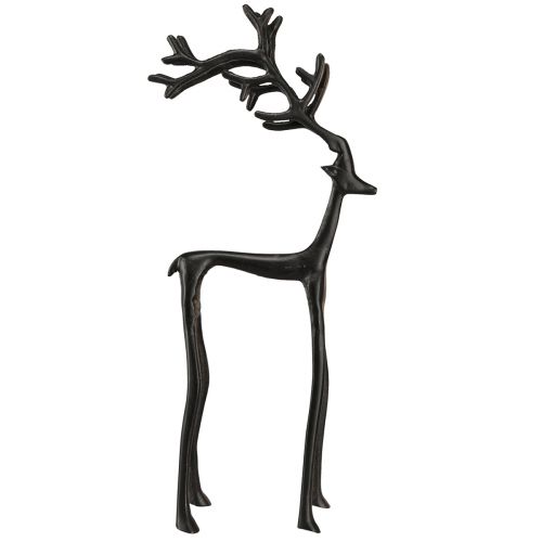 Floristik24 Figura navideña reno decoración metal negro 17×8×38,5cm
