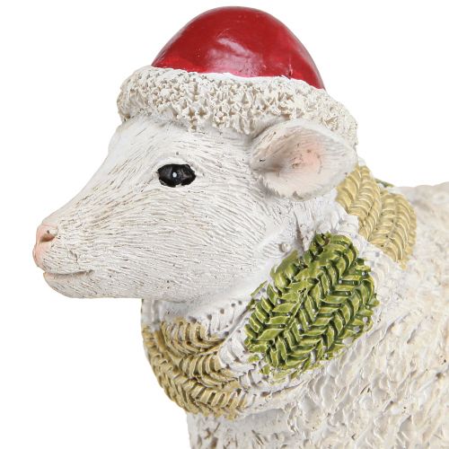 Artículo Figuras navideñas ovejas con gorro y bufanda L16cm 2 piezas