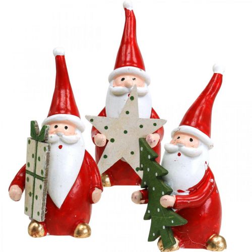 Floristik24 Figuras navideñas Figuras decorativas Papá Noel H8cm 3pcs