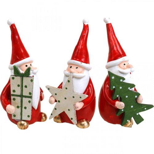 Floristik24 Figuras navideñas Figuras decorativas Papá Noel H8cm 3pcs