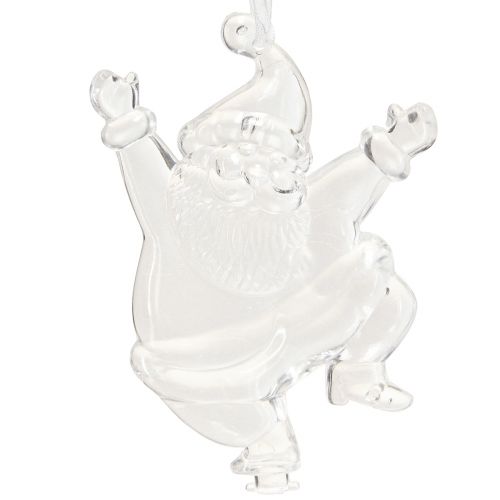 Artículo Figuras navideñas decoración de invierno para colgar transparente H10cm 3 piezas
