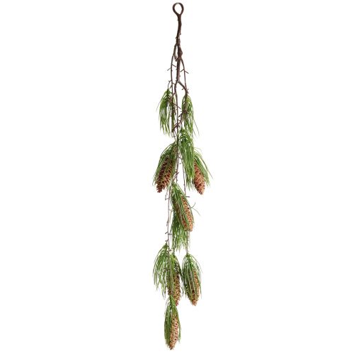 Artículo Guirnalda navideña de abeto artificial verde con 6 conos de 78 cm.