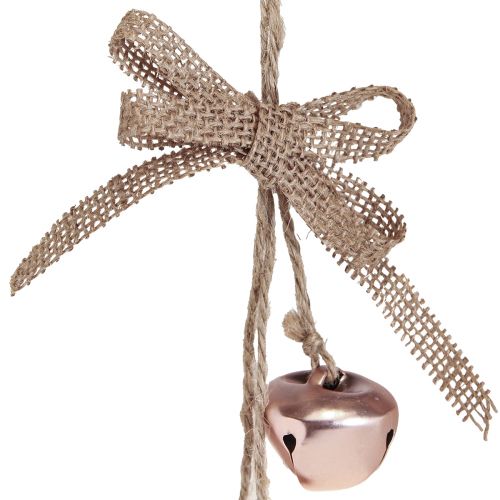 Artículo Campanas de Navidad Decoraciones para árboles de Navidad cobre rosa Ø3,5cm 3ud