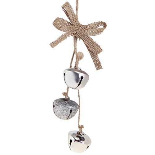 Campanas de Navidad Adornos para árboles de Navidad plata Ø3,5cm 3ud