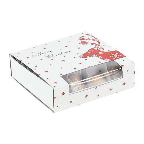 Floristik24 Bizcocho navideño blanco 3cm - 3,5cm 24pcs