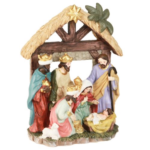 Artículo Belén navideño con figuras Belén navideño 15,5×7×20cm