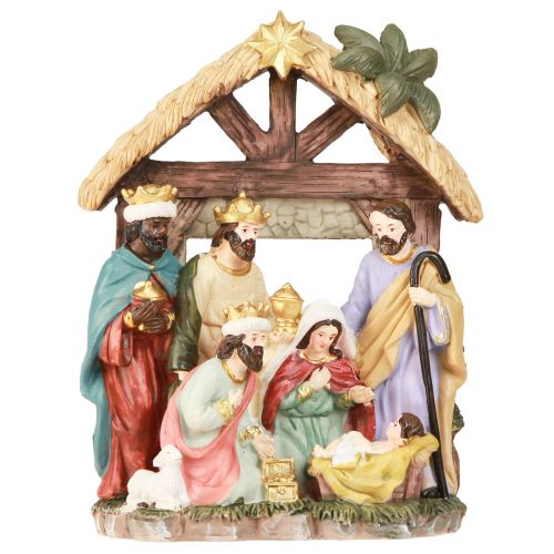 Artículo Belén navideño con figuras Belén navideño 15,5×7×20cm