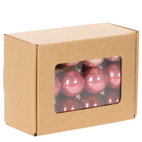 Adornos navideños de cristal, brillantes, 3 cm, 22 unidades | Floristik24.es