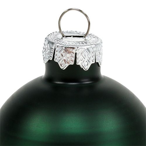 Floristik24 Bola navideña Ø4cm verde oscuro 24 piezas