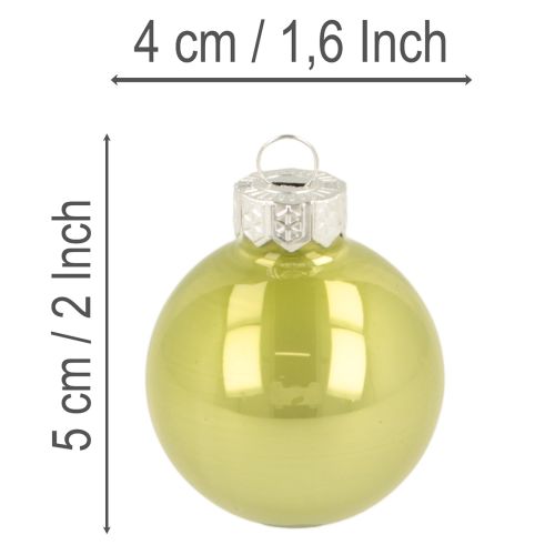 Juego de adornos para árbol de Navidad, adornos navideños coloridos, brillantes, 40 mm, 24 piezas | Floristik24.es