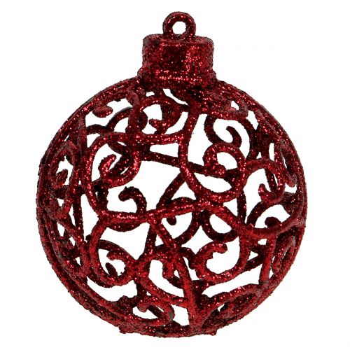 Floristik24 Bola de Navidad rojo oscuro Ø6cm 16 piezas