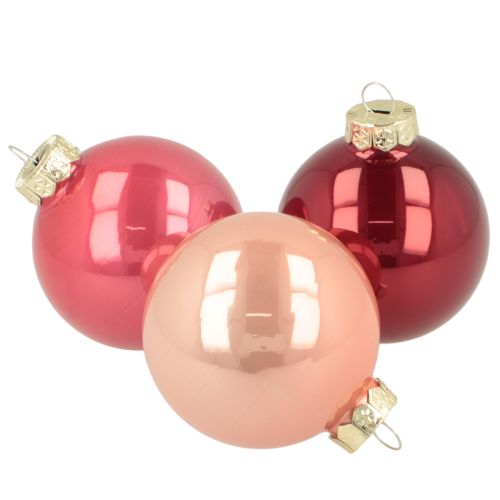 Juego de adornos navideños, decoración festiva brillante, 6 cm, 24 piezas