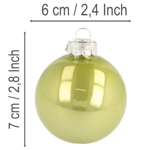 Juego de adornos para árbol de Navidad, adornos navideños brillantes y coloridos, 60 mm, 24 piezas | Floristik24.es
